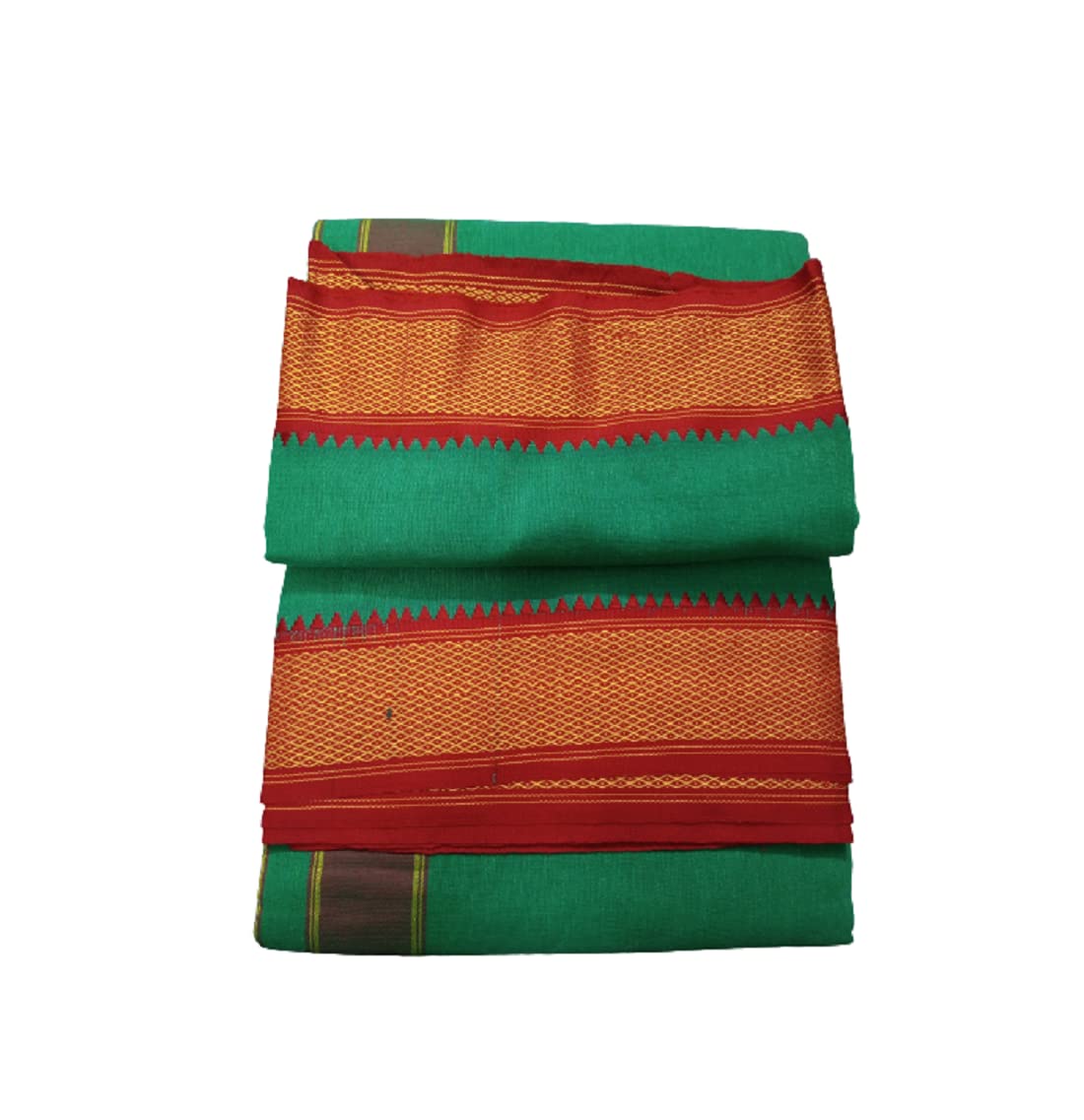 cotton colors Men's Cotton Dhoti with towel angavastram 2in1 (9x5, white, Free size)_SG027-picture-17