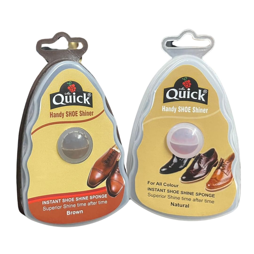 Color Zebra Quick Handy Shoe Shiner for Instant Shine | Leather Shoe Shiner | Brown and Neutral | Pack of 2 (B0CYZMVBTM) Amazon Price History, Amazon Price Tracker