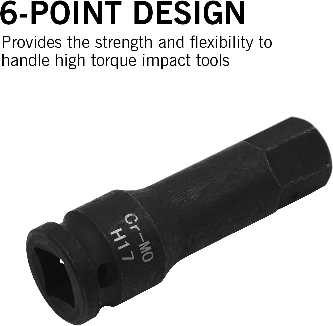 YXQ H17 (17mm) Hex Impact Bit Socket, 1/2-Inch Drive Allen Bit Socket Cr-Mo Steel, Master Impact Hex Driver