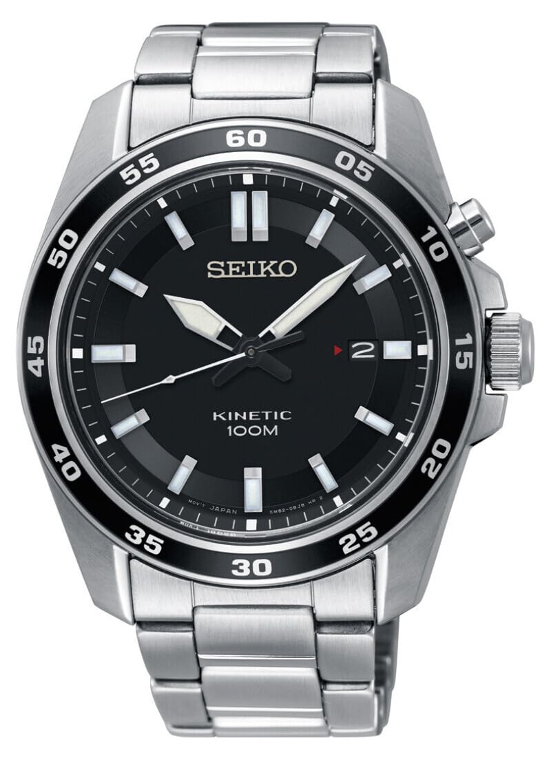 Seiko Herren-Uhr Kinetik Edelstahl mit Edelstahlband