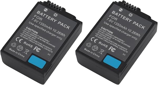 2 szt. Bateria Aparatu EN EL25, Bateria Litowa o Dużej Pojemności 1350 MAh 7,6 V do Aparatów CyfrowychZ30 Z50 Z Fc, Z Dwiema Bateriami i jedną chusteczką, do Aparatów