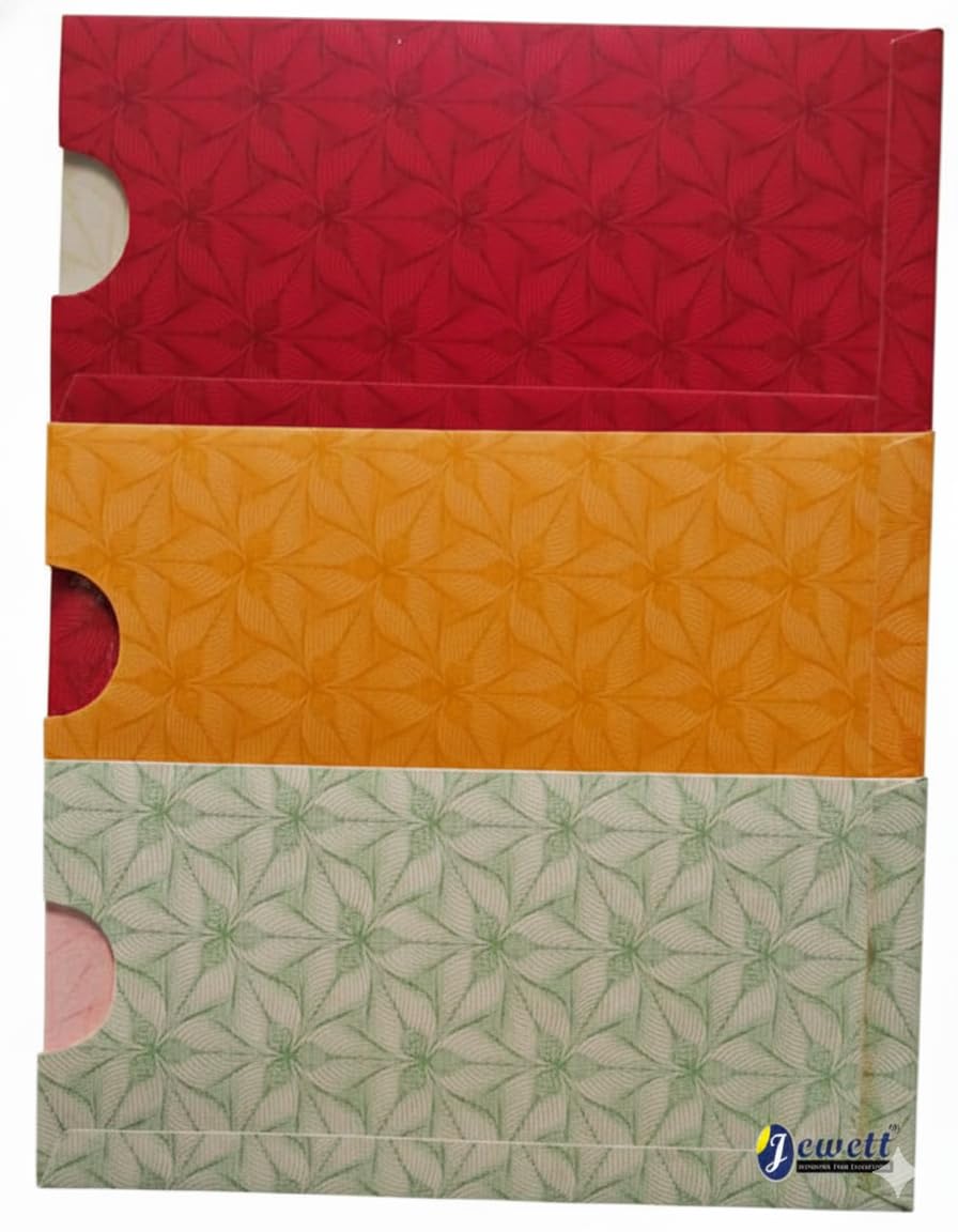 Jewett Shagun envelop with coin, wedding shagun envelope with coin, Designer Sagan Cash Money Envelopes, Anniversary, Birthday and many other Occasions (Multicolor) (Pack of 50) 4