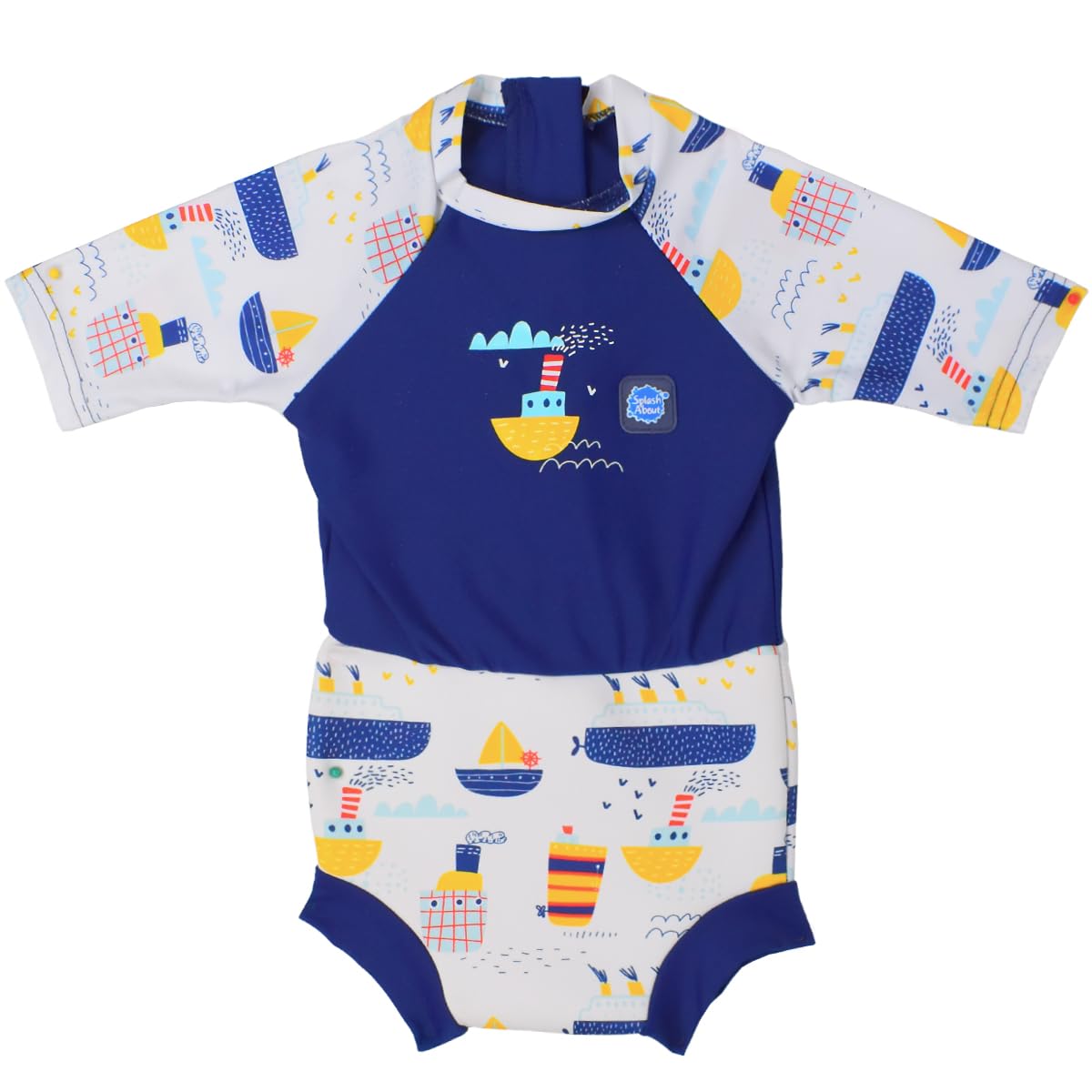 Splash About Happy Nappy Sunsuit, Tug Boats, 6-14 Months