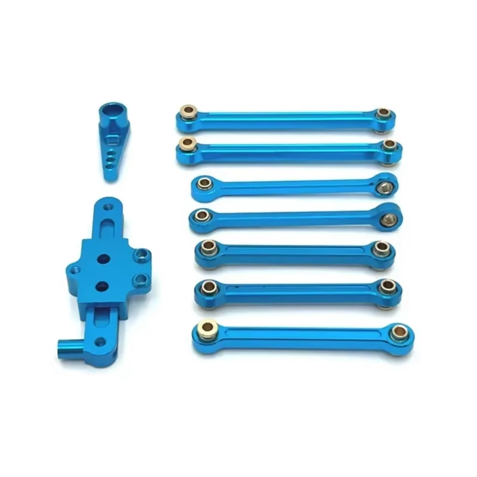 Rc Special Connecting Rod for WLtoys 124006 12423 12427 12428 12429 1/12 Fixed Tie Rod Steering Group Steering Arm RC Remote Control Car Parts Replacement and Use(Blue)