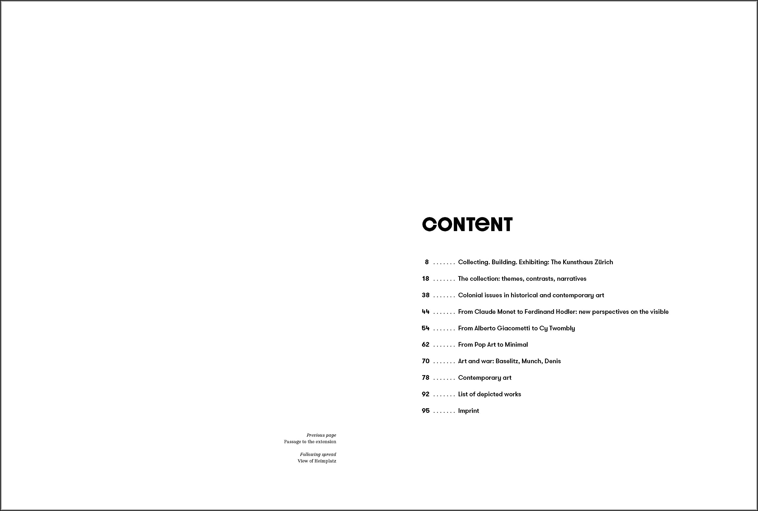 Kunsthaus Zurich the collection in a new light /anglais