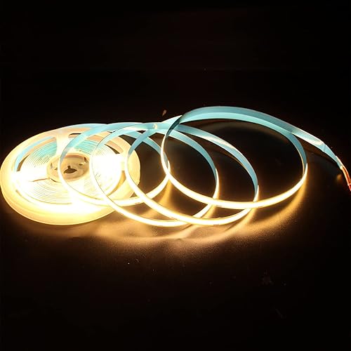 Miniatura 4 de Tira LED COB impermeable, 12 V, 480 LEDsm, IP65, luces LED COB flexibles, CRI90+ de 16.4 ft, sin punto, 3000 K4000 K6000 K, cinta de luz LED para el