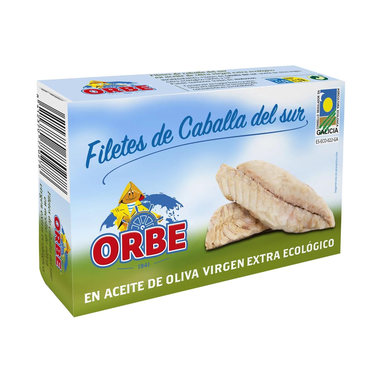 ORBE Makrelenfilets in biologischem nativem Olivenöl extra, salzarm ORBE 87 g. 9er-Pack