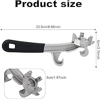 Vista 2 de Llave Bung, llave de bola 3 en 1 de acero al carbono con cubierta antideslizante, abridor de tapa de cubo, llave de barril multifuncional