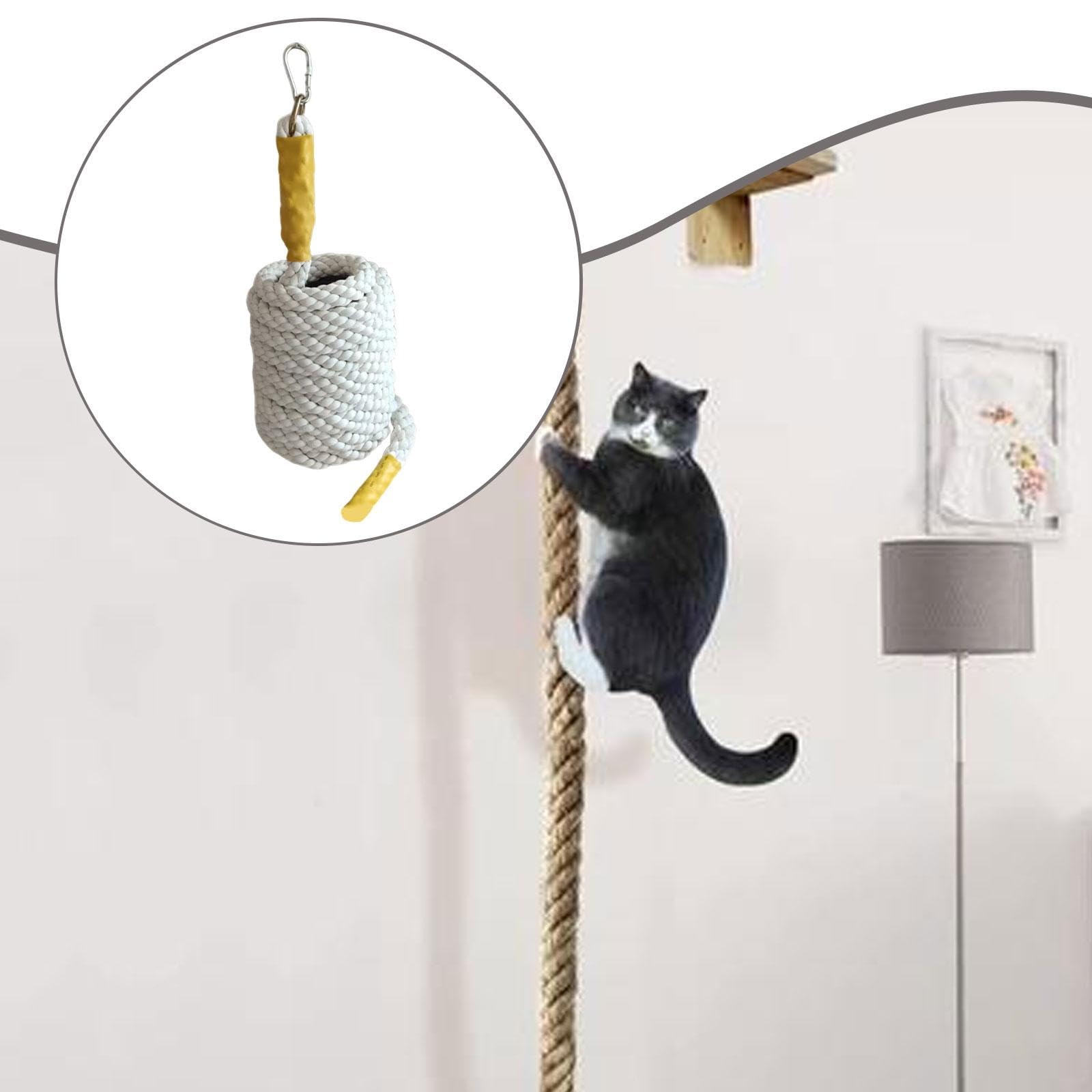 Corda Da Arrampicata per Gatti Da Parete, Tiragraffi Sospeso, Resistente, Portatile E Stabile, Adatto per Animali Domestici Da Interno Ed Esterno, 300 Cm X 3 Cm