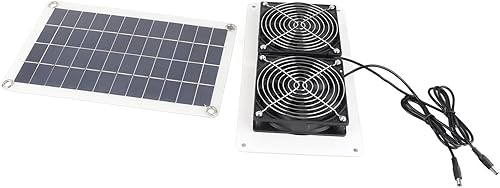 Miniatura 5 de Kit de ventilador de panel solar, kit de ventilador doble, ventilador solar ambiental para mascotas, energía solar, portátil, para gallineros,