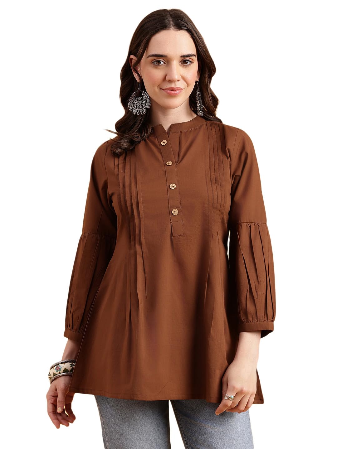 vbuyz Women's Cotton Solid A-line Regular Fit Top-picture-15