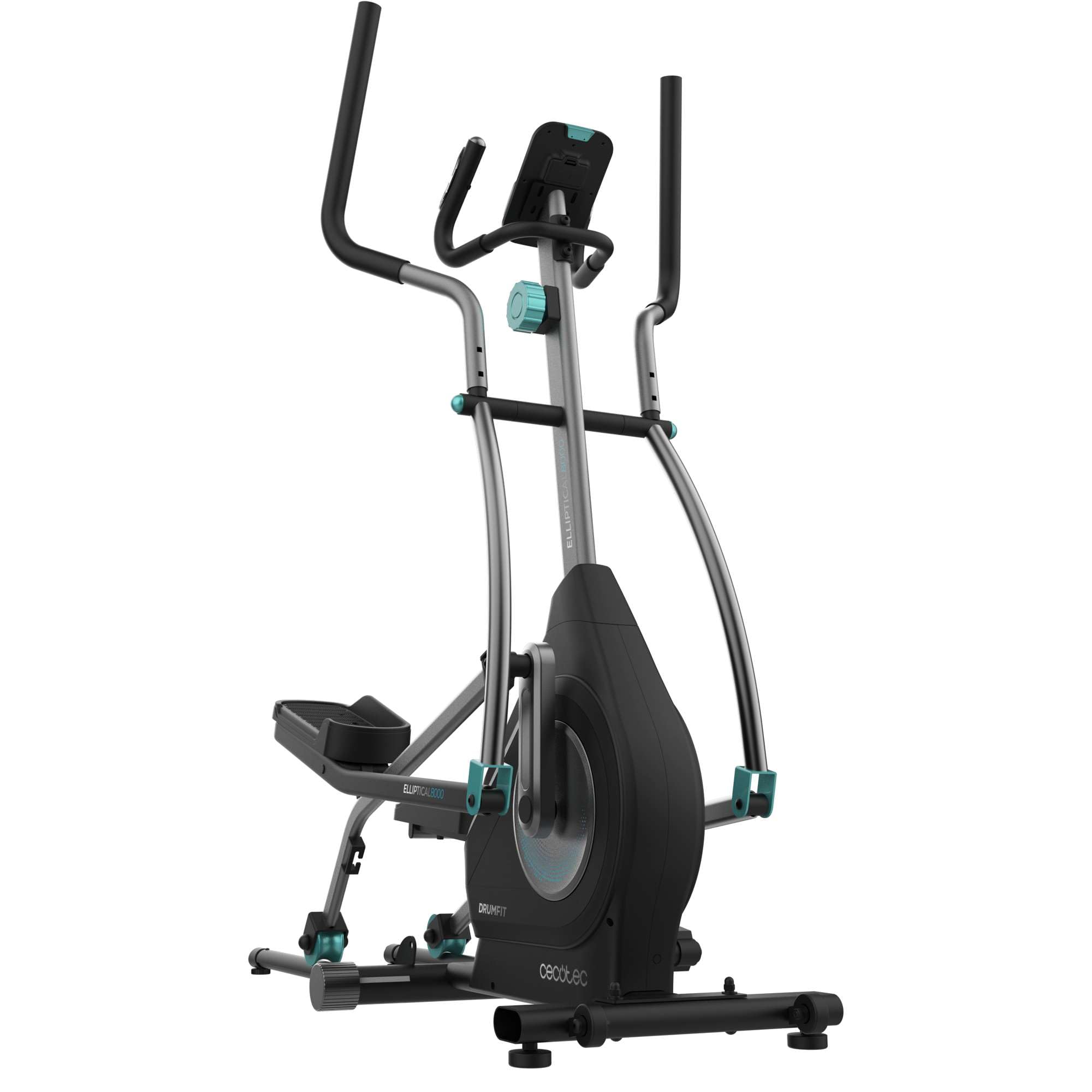 Cecotec Bicicleta Elíptica Plegable con App Drumfit Elliptical 8000 Motor Pro. Resistencia Magnética Regulable a Motor, Pantalla y Soporte Dispositivos, Volante Inercia 8kg, Pulsómetro, Zancada 40cm