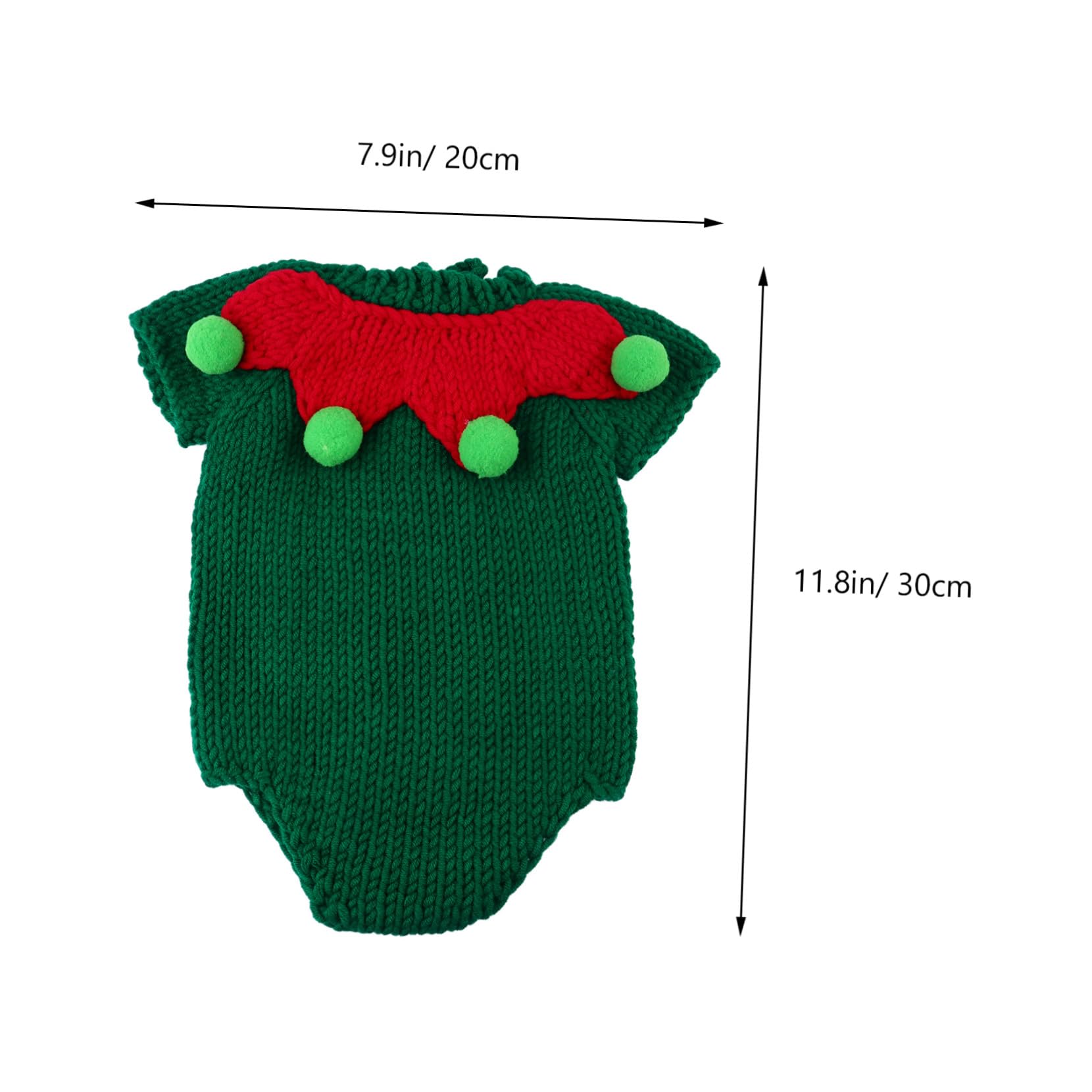 Accesorios para Fotos Navideñas Conjunto de Disfraz Infantil Ropa de Punto para Recién Nacidos Disfraz Navideño para Celebraciones de Fin de Año