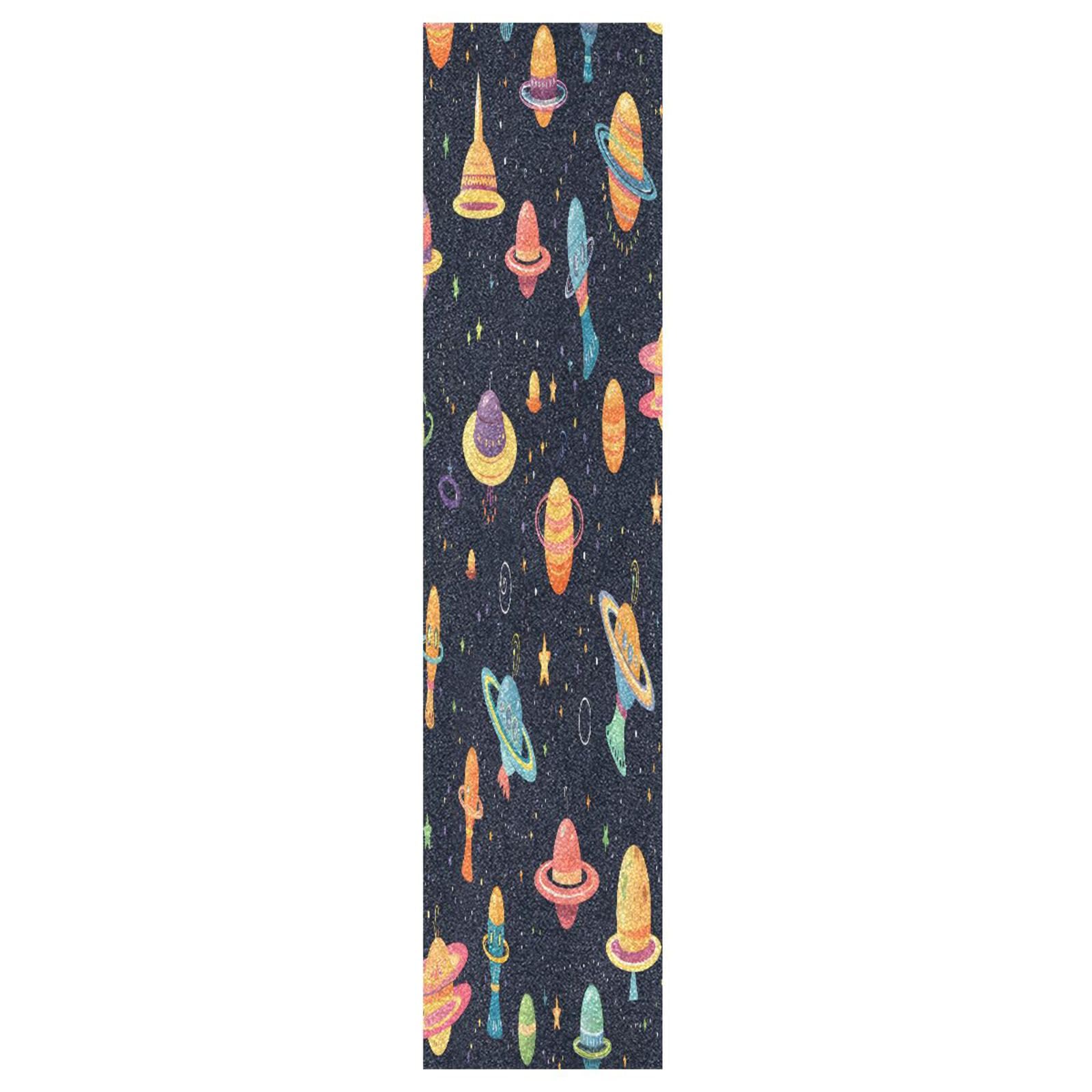 CEBUGI Spaceships Aliens Skateboard Grip Tape 44x10in Waterproof Tear-Proof Longboard Grip Tape Bubble Free Non-Slip Scooter Grip Tape for Girls Boys