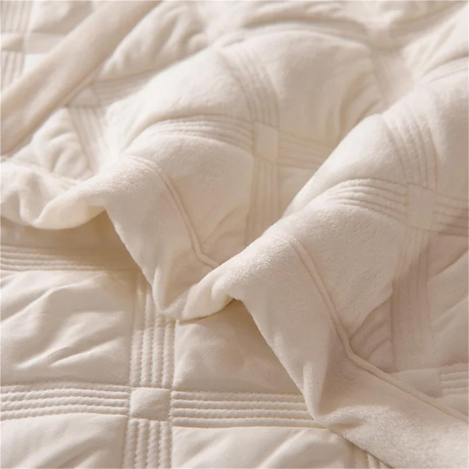 Colchas Acolchadas Colcha gruesa de invierno for cama, manta a cuadros, funda for colchón, colcha, colchas de lino for cama doble Ligera Colcha Cubrecama De Microfibra(DARK GRAY,3pcs 240x260cm)