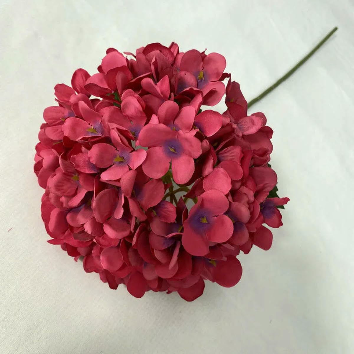 AYHTUD Artificial Flowers Cheap Silk Hydrangea Bride Bouquet Wedding New Year Decoration Home Accessories for Vase Plants Arrangement-Rose red-1pcs