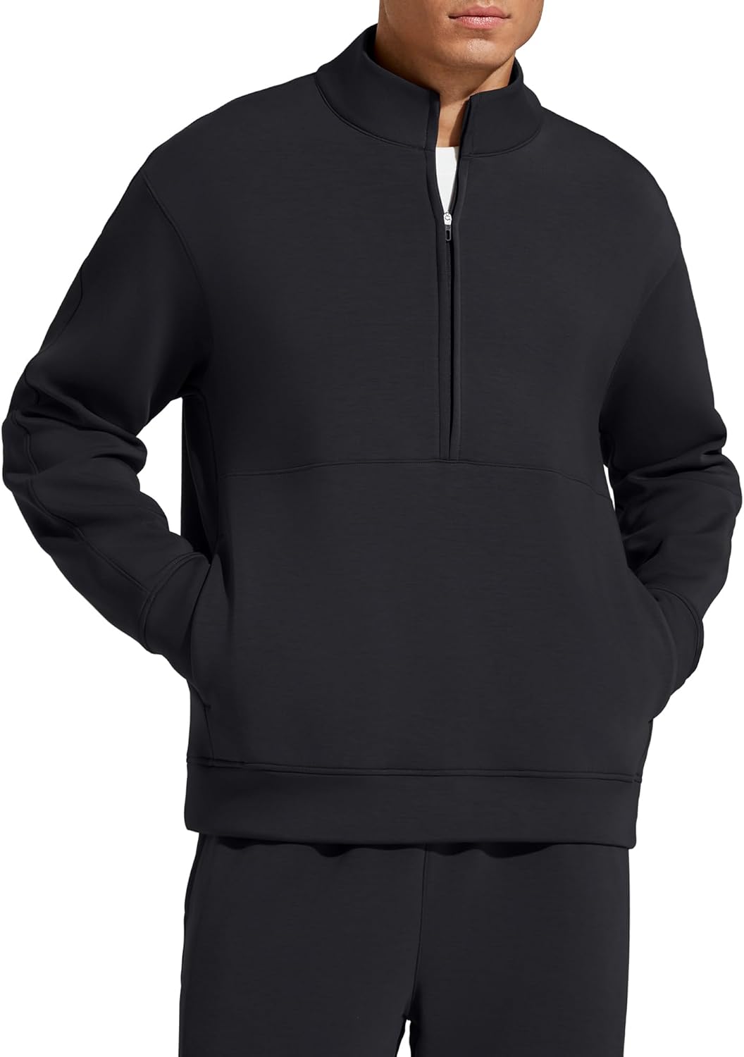 G4Free Smoofit Fleece Sweatshirts for Men Half Zip Mock Neck Pullover Casual Fashion Sweat Shirt with Pocket Fall Winter