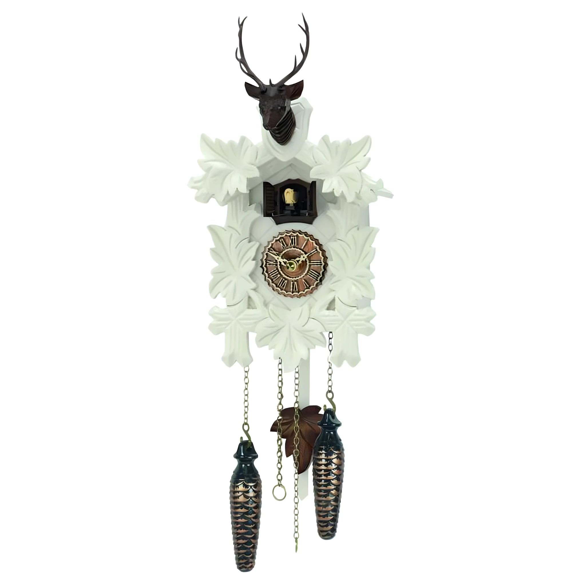 Dolfi | Modern Cuckoo Clock | Hand-Painted Wood in Val Gardena | Religious Item