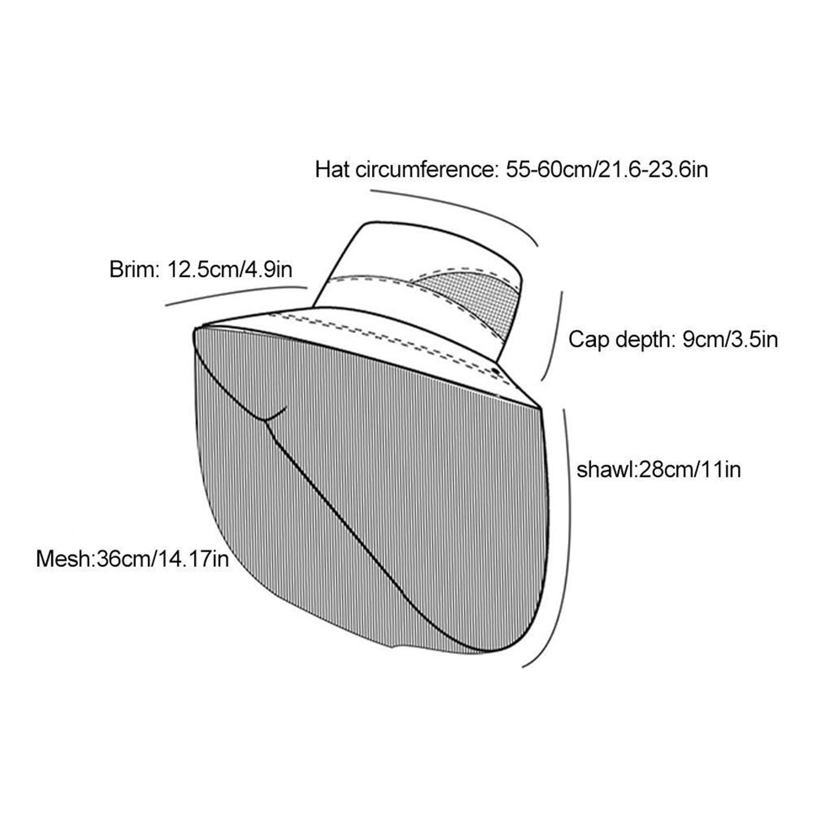 Cappello con zanzariera da esterno, Cappello a rete for la pesca in traspirante multicolore(Black)