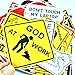 50 Pieces Warning Stickers Prohibition Sign Waterproof Funny Paper Sticker Cool Decoration for Luggage Box Skateboard Phone Laptop Moto Trunk Guitar Car Helmet