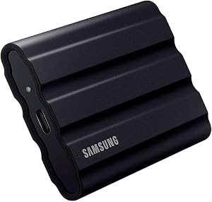 Samsung T7 Shield Portable SSD 2 TB – USB 3.2 Gen.2 External SSD Black (MU-PE2T0S/EU)