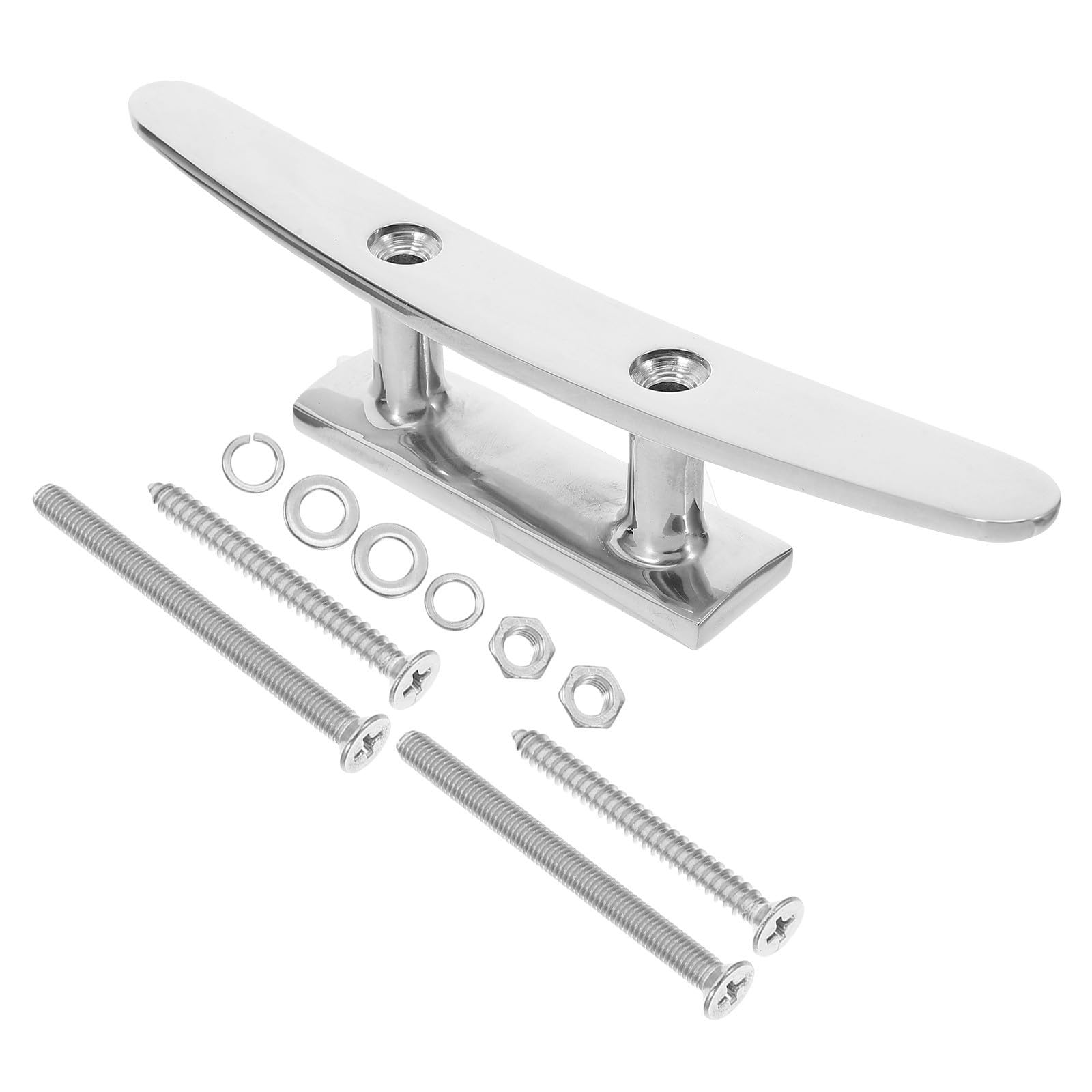 Toyvian Bitta per Barca in Acciaio Inossidabile da 6 Pollici, Bitta per ormeggio Marino con ferramenta a Vite, Accessori per ormeggio per Kayak, Canoa, Ponte e Decorazioni