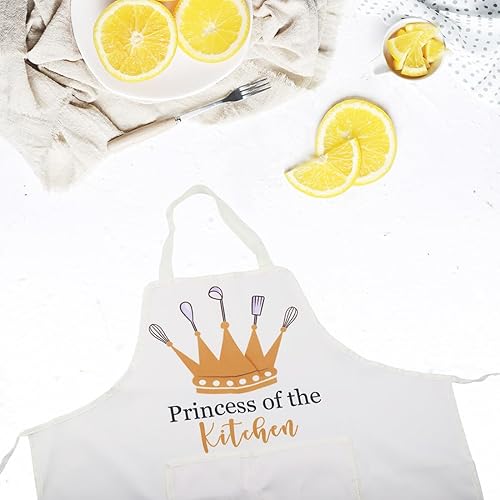 Miniatura 7 de VAMSII Divertidos delantales de cocina para mujer, delantal de cocina con bolsillos, delantales de princesa de la cocina, regalos de inauguración de