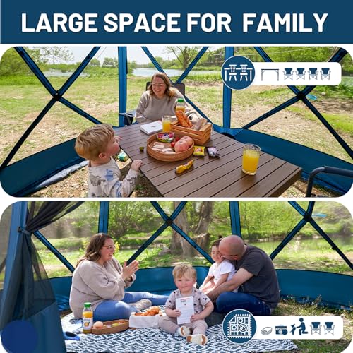 Timber Ridge Easy Pop Up Gazebo Canopy Tent For Camping, 11.5 X 9.8 Ft Portable Instant Screened House thumb #5
