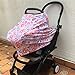 Baby Car Seat Canopy Extra Soft and Stretchy Purple and Pink Floral Nursing Cover