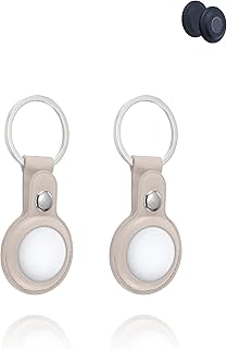 Paquete de 2 fundas para Motorola Smart Tag, funda protectora de piel sintética con llavero, diseño antipérdida, color rosa