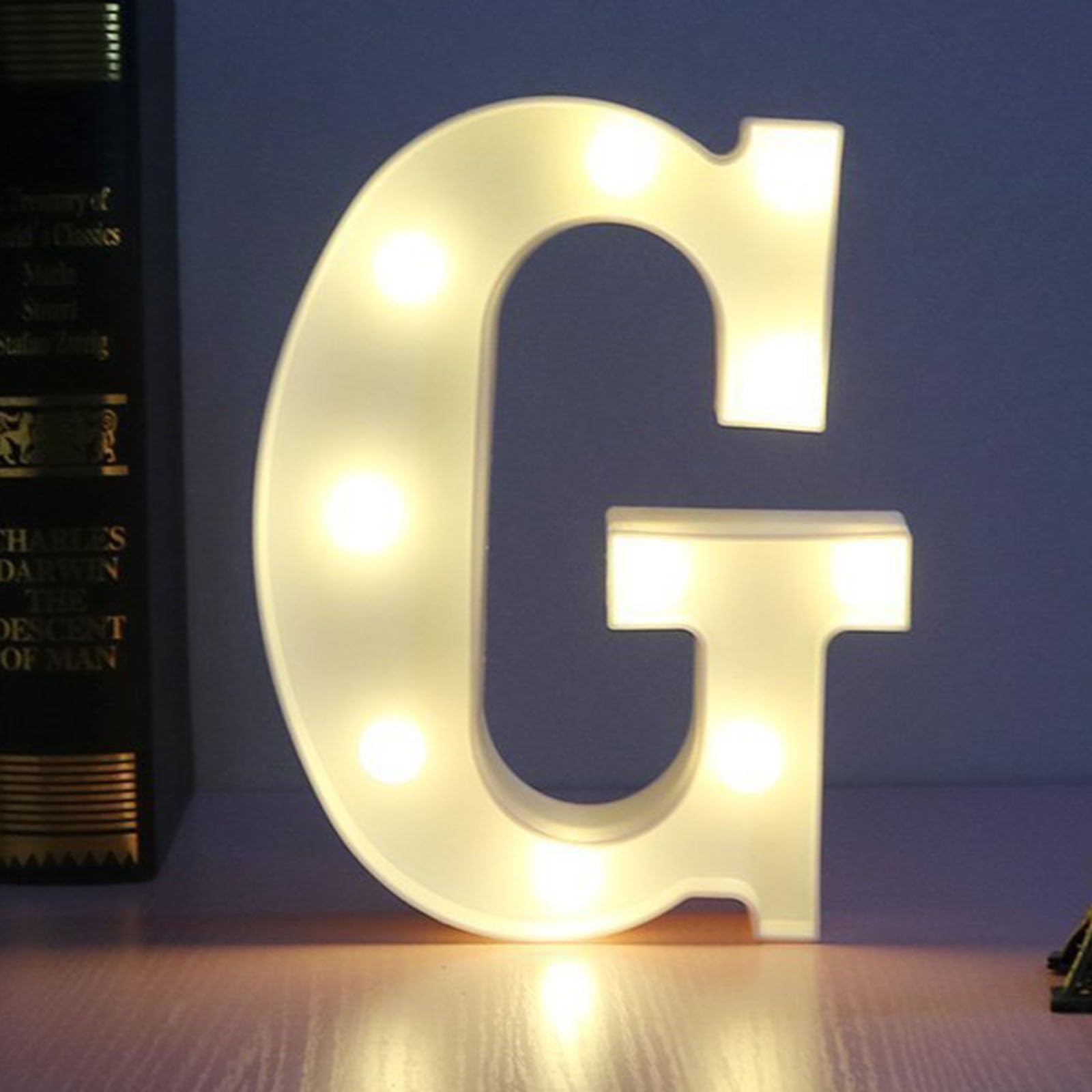 Marquee Letter Lights Sign Warm White LED Light Up Numbers 18th, 30th, 50th Birthday Party for Home Party Wedding Decoration (Color : Letter G, Size : 22.5cm/8.85in)