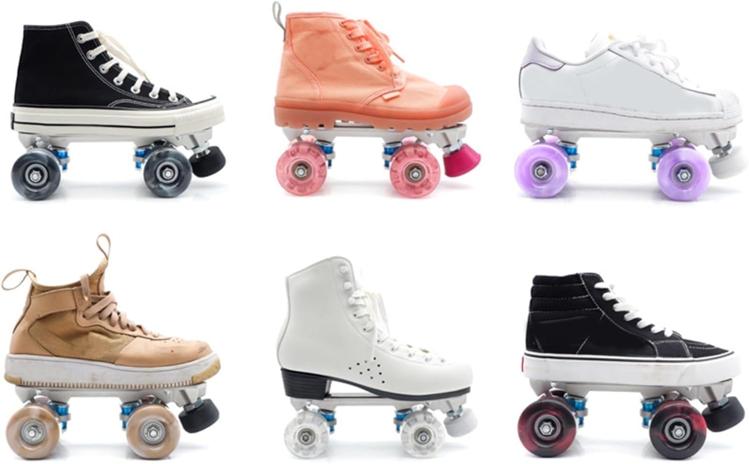 Aluminum Alloy for QUAD Roller Skate Plates with Adjustable Brake, Light Weight Wheel Trucks for Indoor Skating Repair or Shoe Modification(for size 43-45 black)