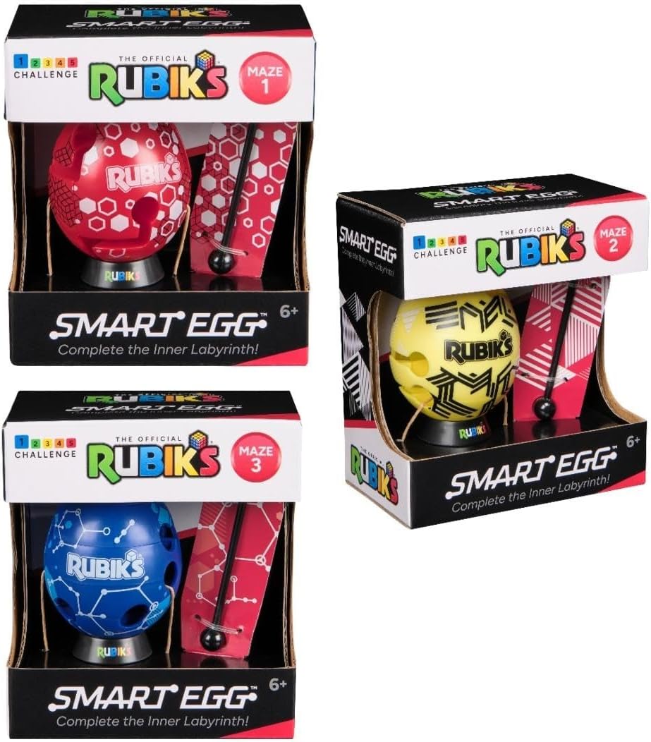 Rubik's Smart Egg, Egg Maze with Stick, Patience Game: Bring The Stick Through The Labyrinth, Train Concentration and Skill, Sorting - Random Selection, Suitable from 6 Years