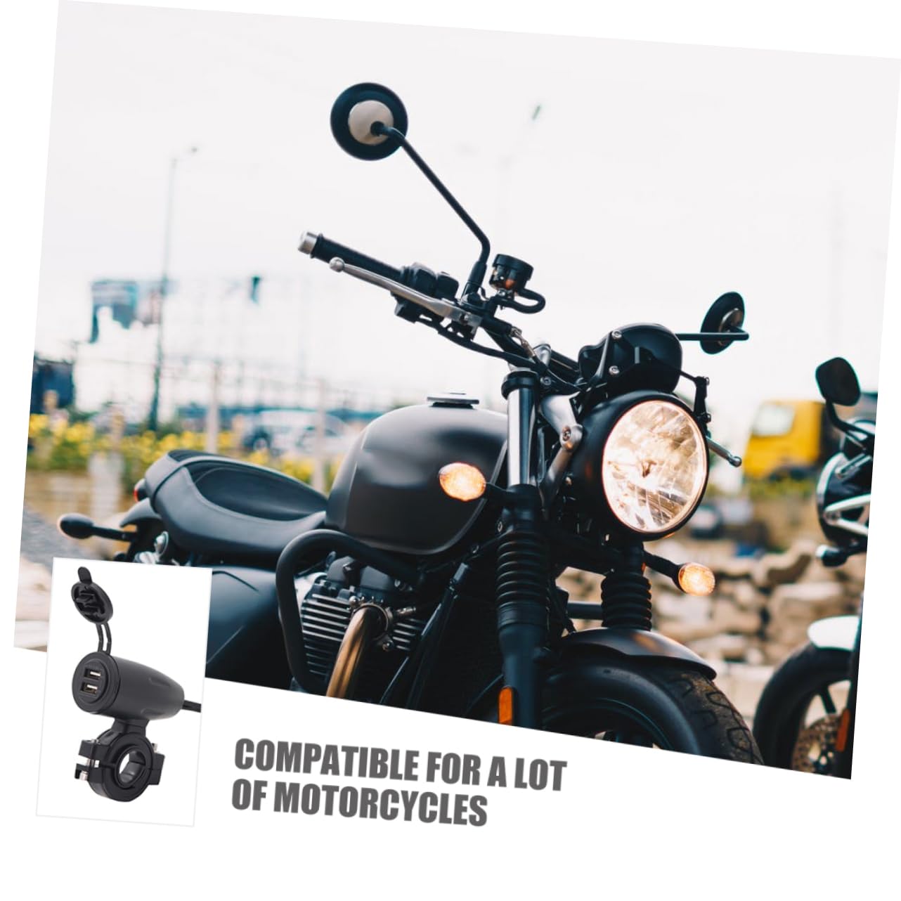 Caricabatterie per 12/ V 4 Adattatore per Caricabatteria da Auto con Doppia Porta Usb Design Resistente All'acqua per Telefoni E Fotocamere