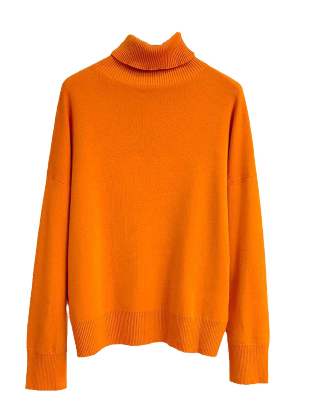 Vogrtcc Damenpullover Mit Rollkragen, Übergroßer Strickpullover, Rollkragenpullover