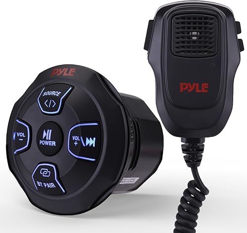 Miniatura 8 de Pyle Controlador de audio Bluetooth inalámbrico amplificado, botón multimedia Bluetooth de 300 vatios, receptor marino impermeable control remoto