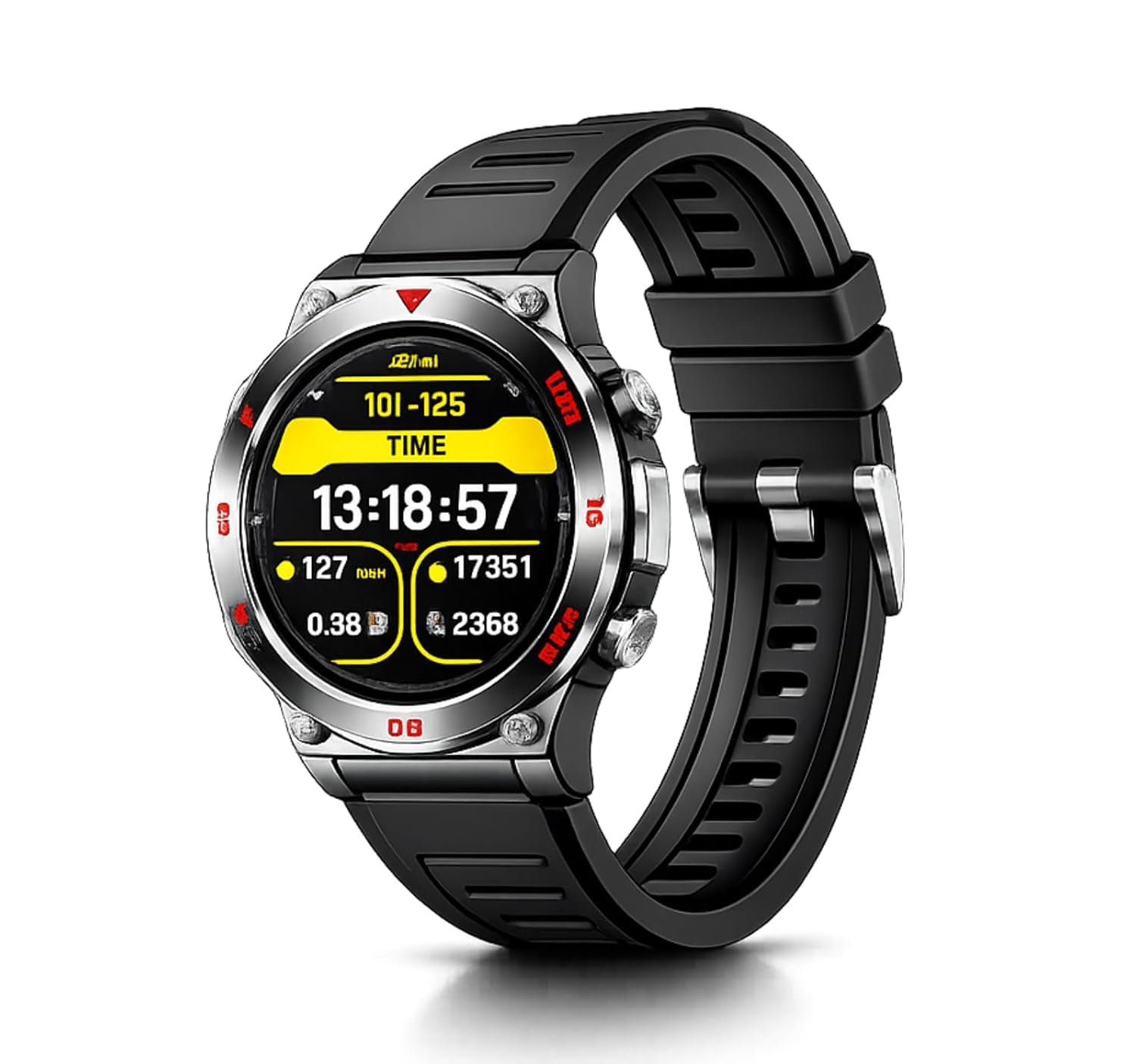 full touch bluetooth calling smartwatch with activity tracker, rugged build, heart rate monitoring and smart app notifications