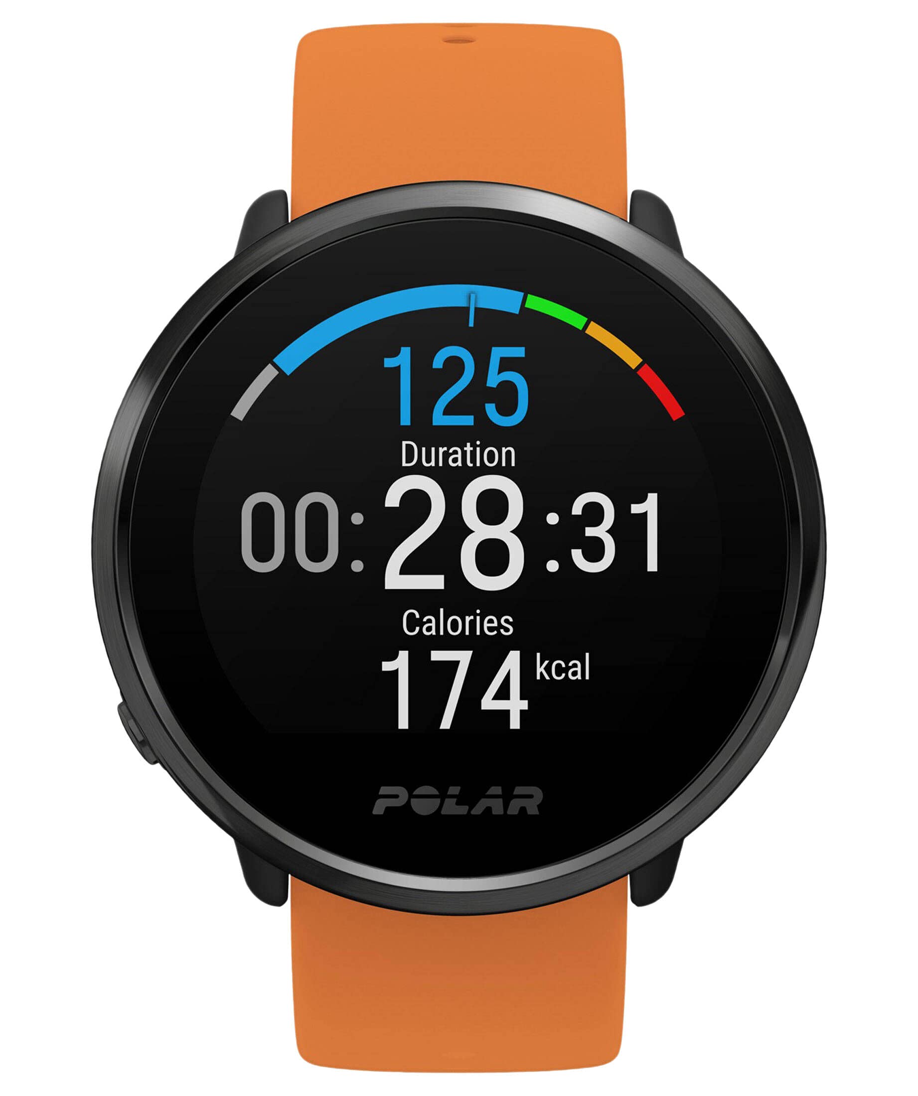 Digital Modelo Polar Ignite Black/Black M/L Incl. Orange Wristband. Marca Polar