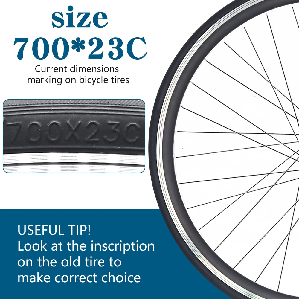 Pack 700x23c Bike Tire Foldable Repalcement Tires For Road
