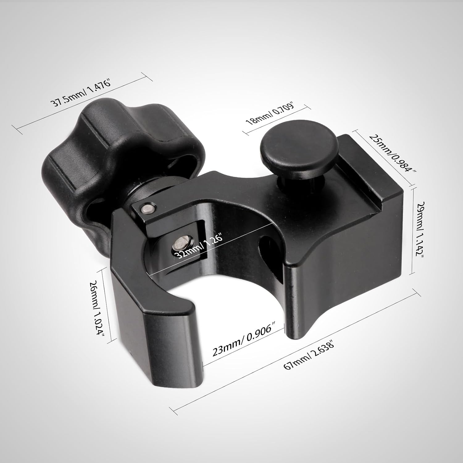 Pole Clamps - Quick Release Clamps for GNSS Data Collectors, RTK & Surveying, Claw Type Holder 32mm/1¼" Diameter Aluminum Bracket, Compatible with S-Style & Quick Release Cradles