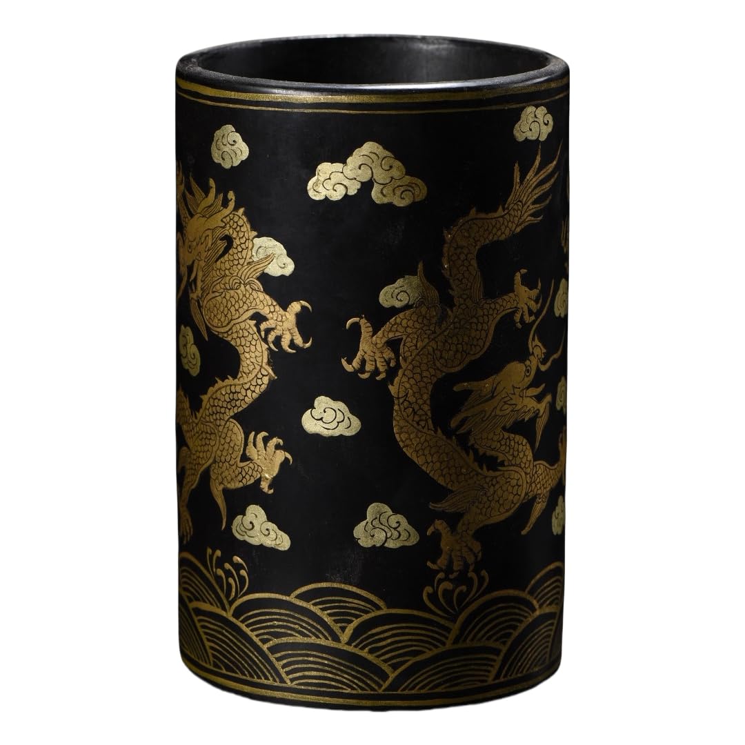 Feng Shui drewniany uchwyt na długopis, dekoracja domu, uchwyt na długopisy do biura, uchwyt na długopisy w stylu vintage, kredki, biuro, gabinet, rok