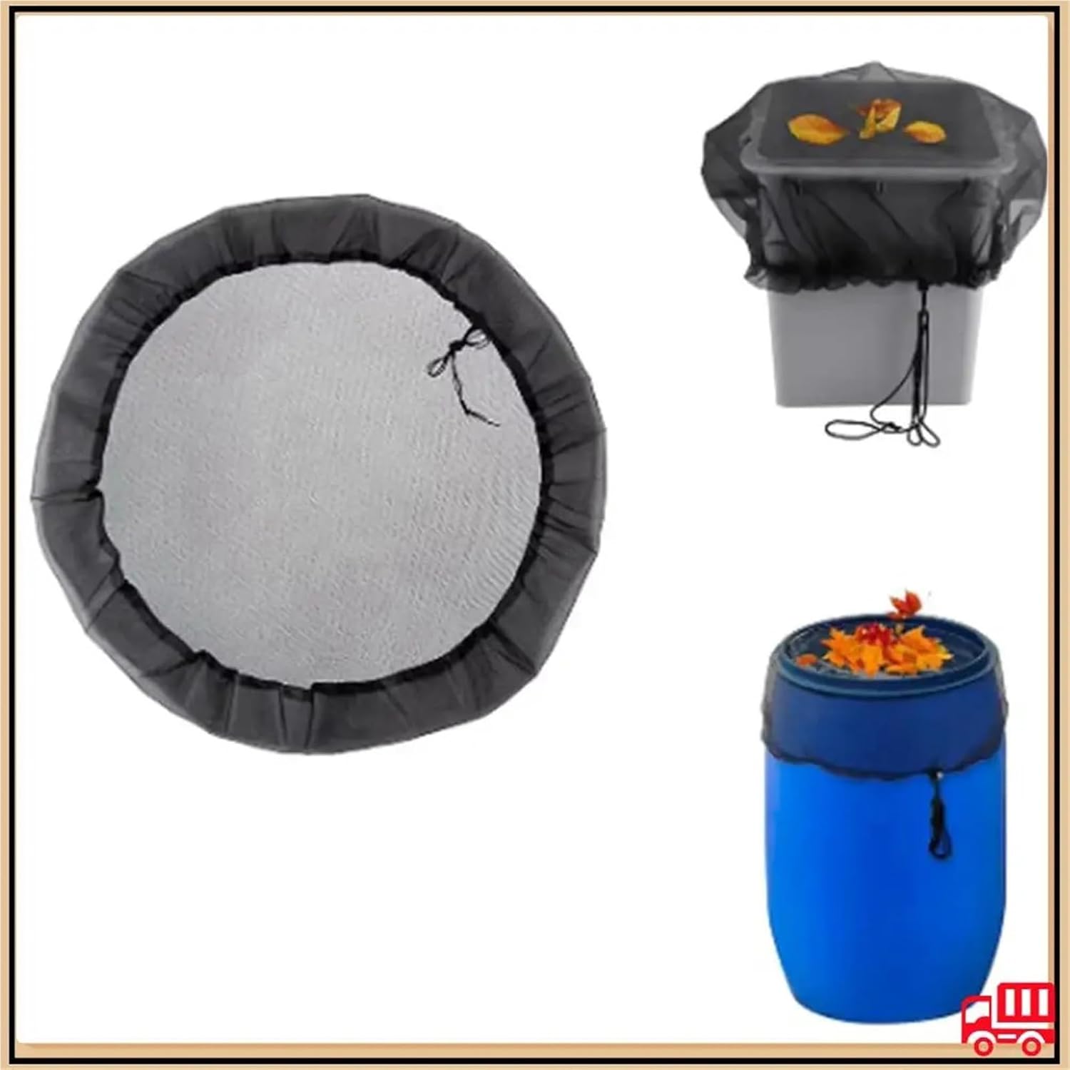 Mesh Cover for Rain Barrels Mesh Cover Netting for Rain Barrels Water Collection Buckets Tank Protection Lid Collect Tool