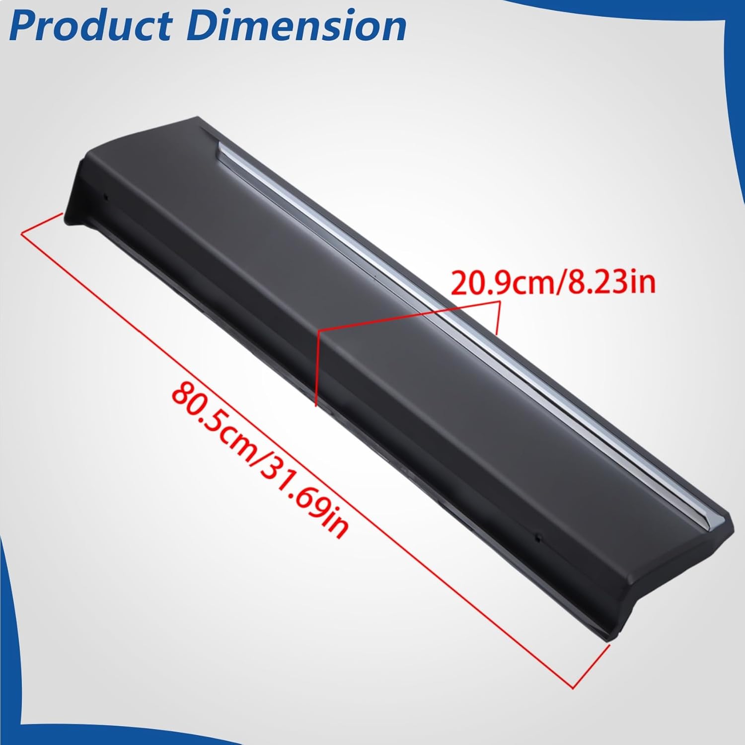 Black Rear Right Door Trim Panel with Silver Insert Replacement for CX-9 2016-2023 TK49-51-RC0B TK4951RC0B