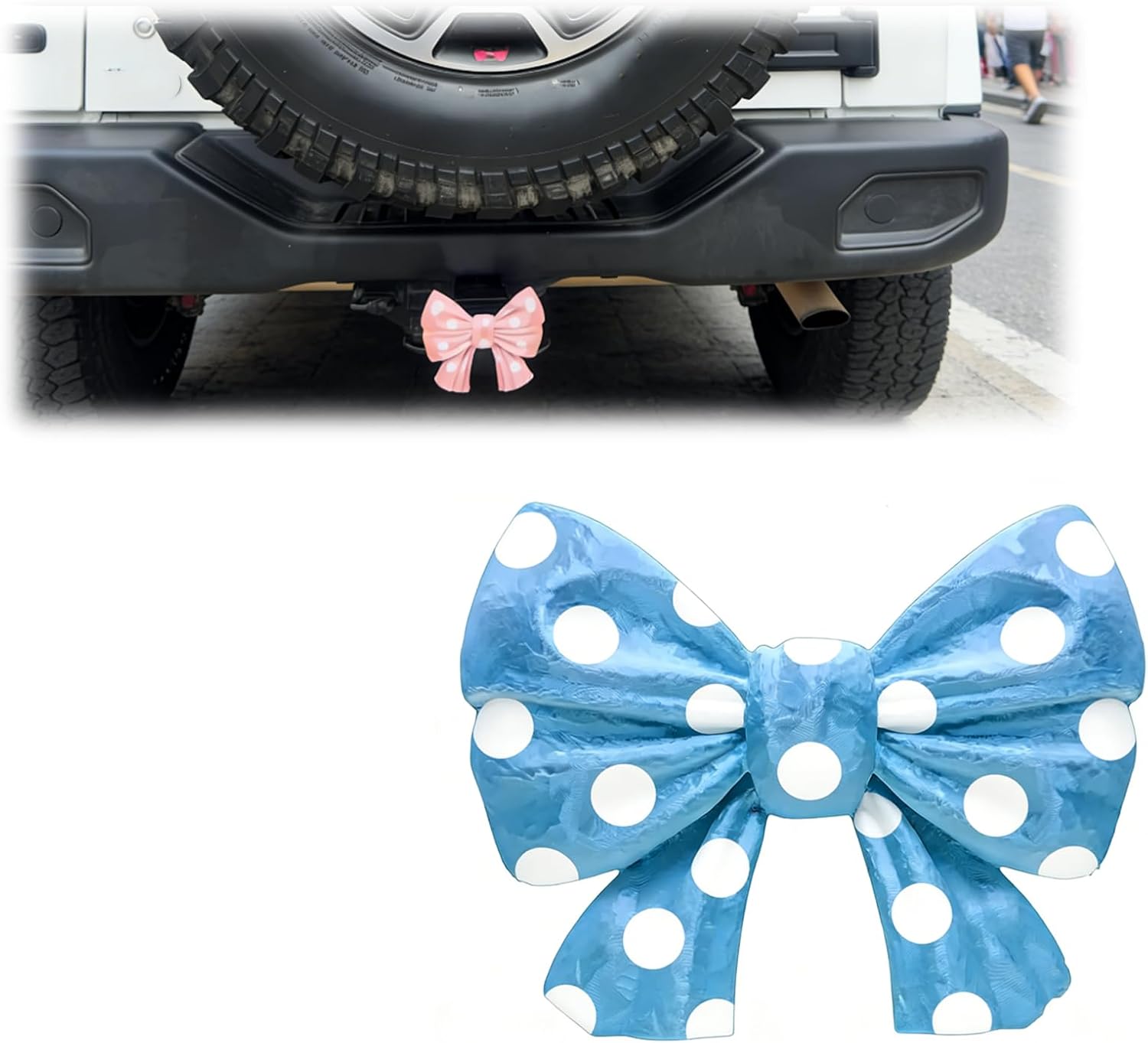 Butterfly Bow Trailer Hitch Cover, Stylish Accessory for 2 Inch Receiver Vehicles, Personalized Gift for Auto Enthusiasts and Drivers (Pink)