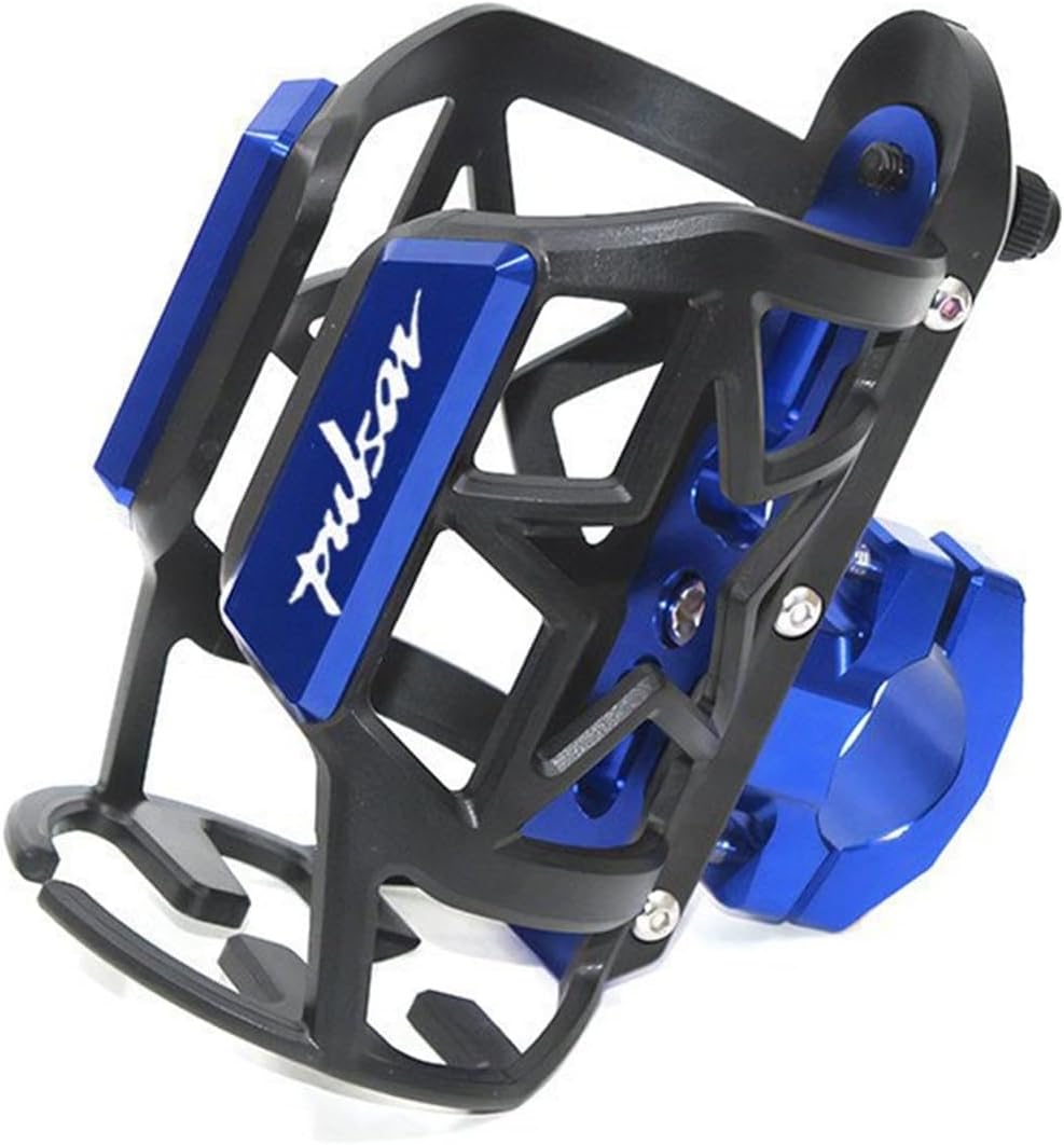 KAnduo for Bajaj for Pulsar 200 for NS/200 for RS/200 AS Quality Motorcycle CNC Beverage Water Bottle Drink Cup Holder Mount (Color : Blue)