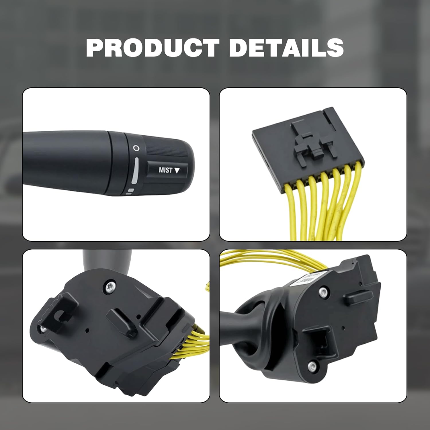 Windshield Wiper and Washer Switch Assembly Fit for 2007-2009 and 2011-2016 Wrangler for 2008-2014 Avenger for 2007-2010 Sebring for 2006-2008 PT Cruiser Replace for 5183955AA 68003214AA 68003214AB