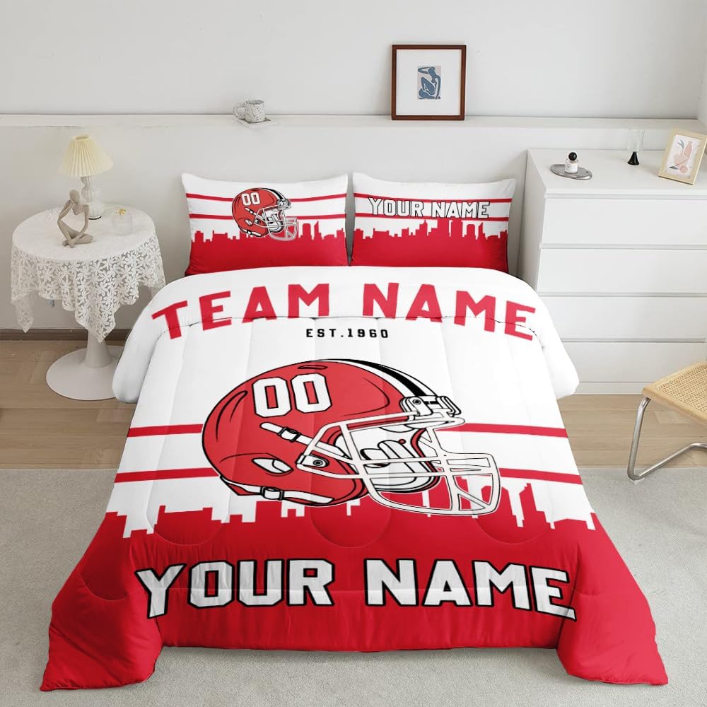 zbigtee American Football City Comforter, Football Bedding