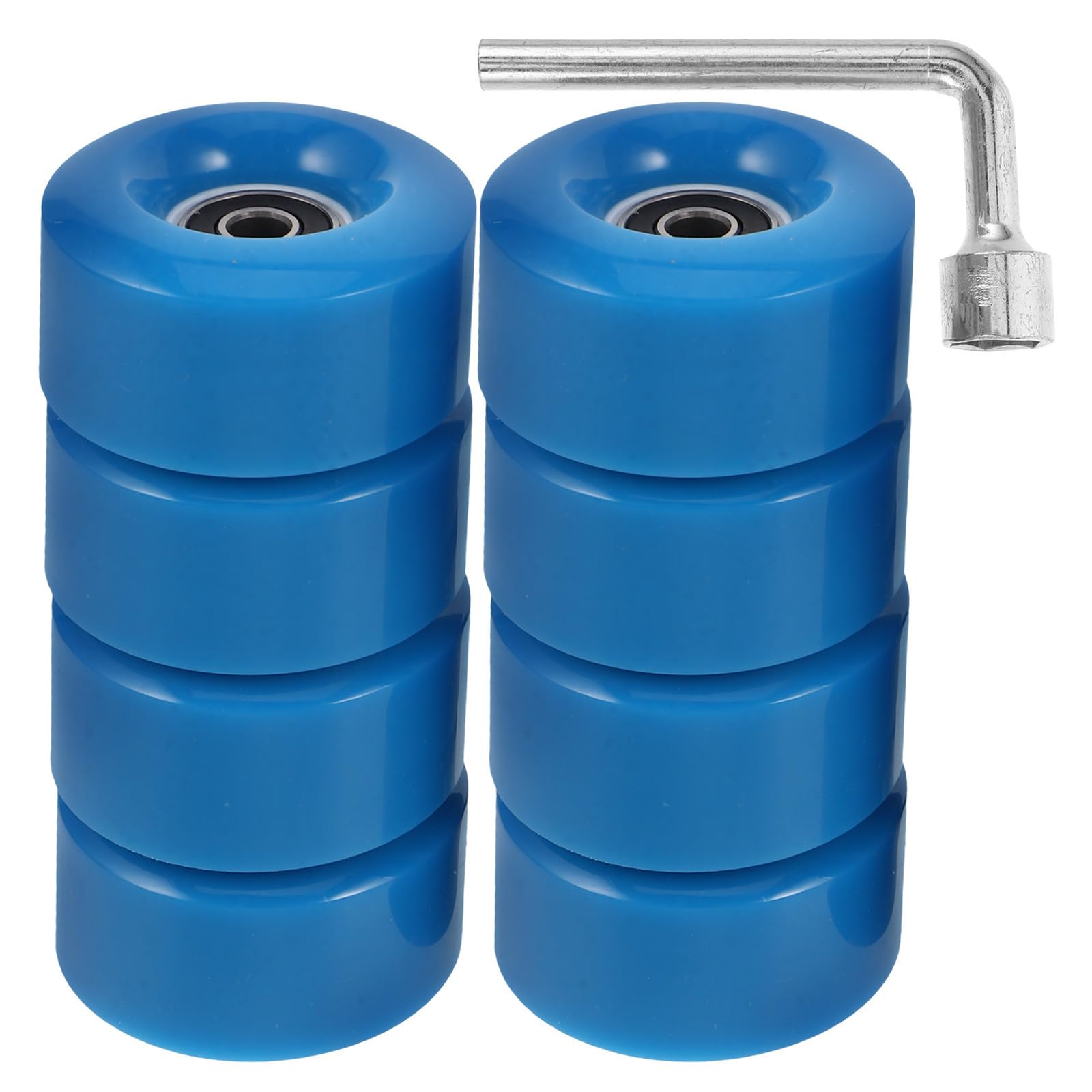 PU Ruote di Ricambio Blu per Pattini a Rotelle Quad