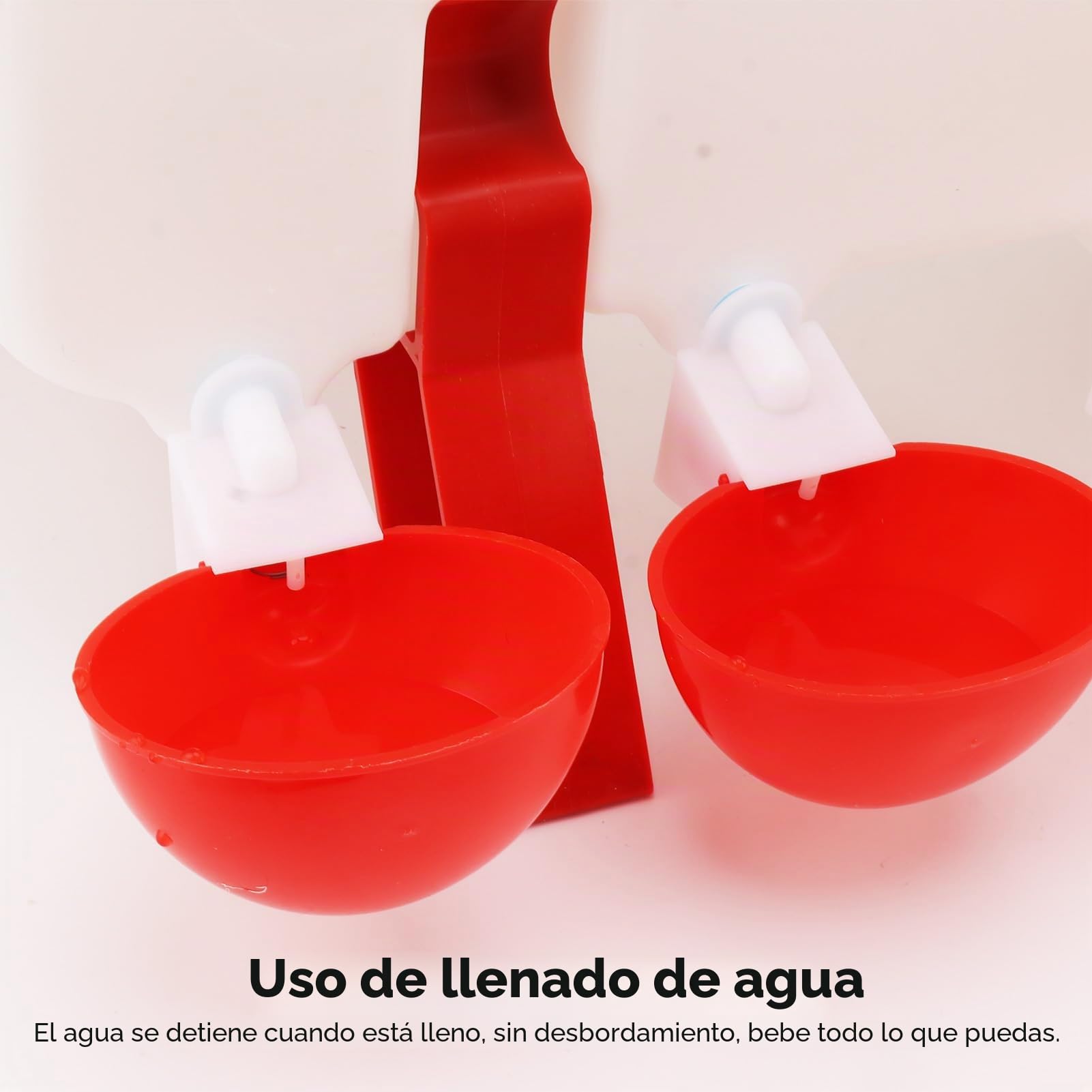 Bebedero Automático para Aves de Corral con 4 Dispensadores, 10 L de Capacidad, Semiautomático para Pollos, Patos y Gansos, Accesorios para Gallinero