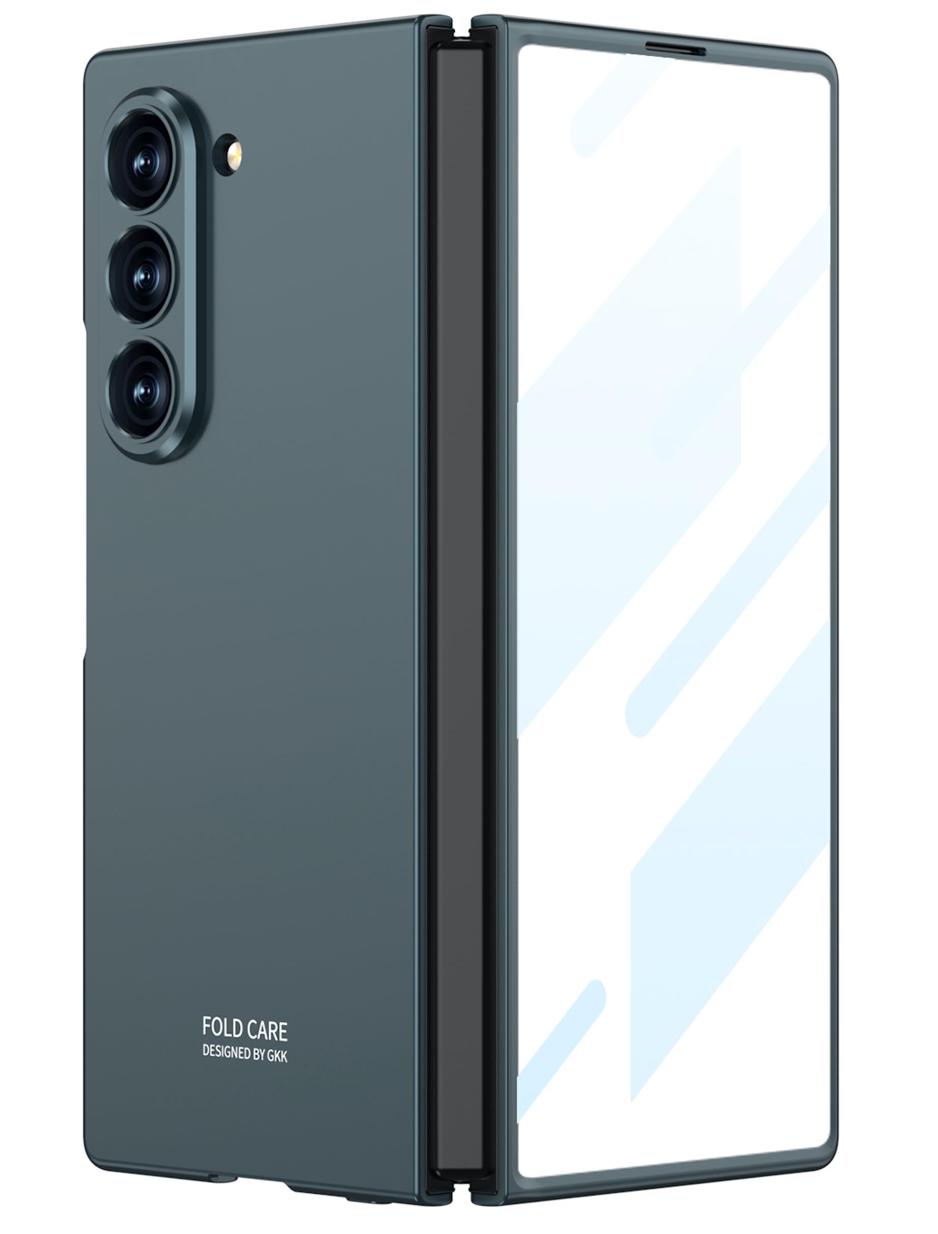 BOUNCEBACK Ultra Thin Case/Cover with Front Glass Protector for Samsung Galaxy Z Fold6 / Galaxy Fold 6 Case Cover - Matte GrayGreen (B0D9BYJKB4) Amazon Price History, Amazon Price Tracker